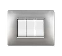 PLACCA LIFE Q LIVING PLAST ALLUMINIO CHIARO 4P