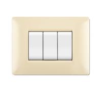 PLACCA LIFE Q LIVING PLAST AVORIO 3P