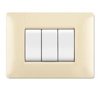 Placca Life Q Living Plast Avorio 7P