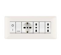 Placca Life Q Living Plast Bianco 7P