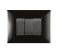 PLACCA LIFE Q LIVING PLAST NERO 3P