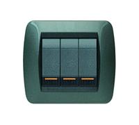 Bticino Living International placca 3 moduli acciaio scuro L4803AC
