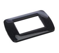 Placca Living Light International Bticino 3 Posti Tecnopolimero L4803 per Interruttori Prese e Pulsanti (1, Acciaio Scuro L4803PA)
