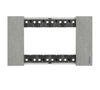 Placca Bticino Living Now 4 Moduli colore Acciaio KA4804ZG