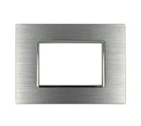 Placca Luxury in metallo satinato compatibile con BTicino Axolute
