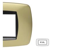 Placca Master Modo 4 posti ottone opaco 39TC244