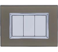 PLACCA MATIX VETRO COMPATIBILE BTICINO 3 4 6 POSTI PLACCHETTE PLACCHE