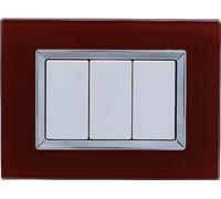 PLACCA MATIX VETRO COMPATIBILE BTICINO 3 4 6 POSTI PLACCHETTE PLACCHE