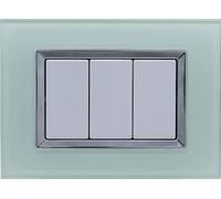 PLACCA MATIX VETRO COMPATIBILE BTICINO 3 4 6 POSTI PLACCHETTE PLACCHE