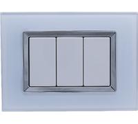 PLACCA MATIX VETRO COMPATIBILE BTICINO 3 4 6 POSTI PLACCHETTE PLACCHE
