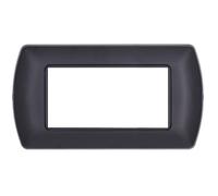 PLACCA METALLO ART NERA 4 POSTI COMPATIBILE LIVING MAP-ART-4P-MAP8804-02 MAPAM