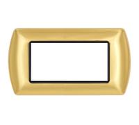 PLACCA METALLO ART ORO 4 POSTI COMPATIBILE LIVING MAP-ART-4P-MAP8804-03 MAPAM