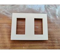 Placca Mostrina grigio sabbia 2 posti Bticino TEKNE art. 13832S