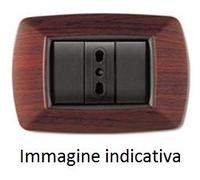 Placca Mylife 7 Mod. Legno Scuro ( Elettrocanali Cod. Ecl2987Ls )