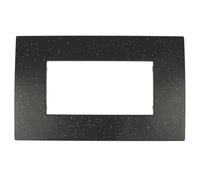 Placca NERO FLASH 4 posti compatibile con Vimar Arkè