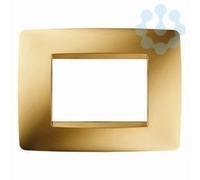 Gewiss GW16103MO Chorus One Placca, 3 Posti, Oro