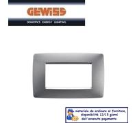PLACCA ONE 4 POSTI GEWISS CHORUS GW16104VT TITANIO.
