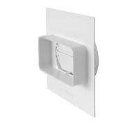 PLACCA PASSAGGIO A MURO DA TUBO TONDO A RETTANGOLARE Tubo 120x60 Pass muro 100