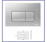 placca per cassetta di scarico da incasso wc Valsir vaschetta sciacquone 2 tasti