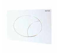 Placca per Cassetta WC Modello Flow Doppio Tasto Colore Bianco Cod. CPLAFLOW1