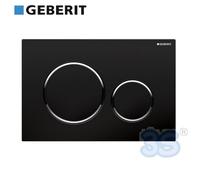Geberit Sigma20 plaques de déclenchement pour rinçage à 2 quantités, rond, 115882KM1, 115882KM1, Colorazione: nero / cromato lucido - CM