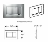PLACCA PER CASSETTE GEBERIT WC SIGMA 30 VARI COLORI DOPPIO TASTO QUADRATA