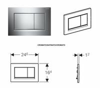 PLACCA PER CASSETTE GEBERIT WC SIGMA 30 VARI COLORI DOPPIO TASTO QUADRATA