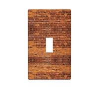 Placca per interruttore con stampa di sfondo in mattoni industriali, piastra da parete a 1 banda singola interruttore luce piastra di copertura