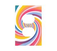 Placca per interruttore della luce a 1 banda, piastra da parete duplex, arcobaleno vortice, colorata, infrangibile, in materiale termoplastico, per bagno, camera da letto, decorazione