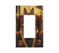 Placca per interruttore della luce a forma di cane pastore tedesco, in pelle, copertura a bilanciere singolo, 1 banda, decorazione per presa di corrente per casa, cucina, camera da letto, bagno