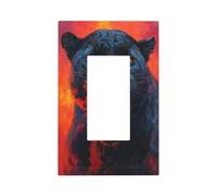 Placca per interruttore della luce a forma di pantera ruggente, copertura per piastra frontale a bilanciere singolo, 1 banda, decorazione per presa di corrente per casa, cucina, camera da letto, bagno