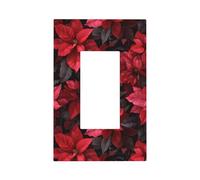 Placca per interruttore della luce a forma di stella di Natale rossa, copertura per piastra frontale a bilanciere singolo, 1 banda, decorazione per presa di casa, cucina, camera da letto, bagno