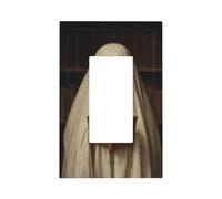 Placca per interruttore della luce della biblioteca con figura spettrale che legge nella biblioteca Piastra da parete Copertura per piastra frontale a bilanciere singolo 1 banda Decoratore Presa