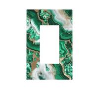 Placca per interruttore della luce in marmo verde smeraldo astratto bianco piastra frontale copertura singola bilanciere 1 banda decoratore presa coperture per la casa cucina camera bagno Decor