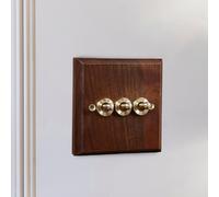 Placca per interruttore di illuminazione in legno Placca decorativa da parete