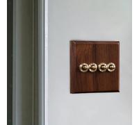 Placca per interruttore di illuminazione in legno Placca decorativa da parete