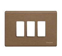 Bticino 503/3/BR Placca Magic 3 posti, Bronzo