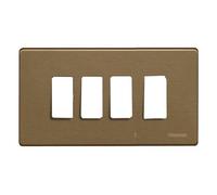 BTICINO MAGIC PLACCA 4 POSTI BRONZO ORIGINALE 504/4/BR