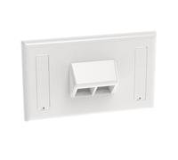 Placca per moduli keystone Panduit 2 porte bianco NK2HSFAWY