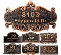 Placca personalizzata per l'indirizzo della casa 12" numeri fusi per l'esterno Nome della strada personalizzato Indirizzo segno piastra vintage per la cassetta postale porta camera classica parete