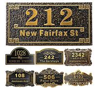 Placca personalizzata per l'indirizzo della casa 12" numeri fusi per l'esterno Nome della strada personalizzato Indirizzo segno piastra vintage per la cassetta postale porta camera classica parete
