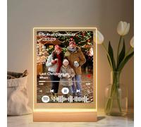 Placca personalizzata - Regalo musicale personalizzato per donne, uomini, moglie, marito, mamma, papà, bambini, coppie, targa unica con testo della canzone con inserto per foto