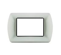 Placca Placche in METALLO compatibile Living International 3 posti moduli per supporto 503 vari colori disponibili (P08 CHAMPAGNE)