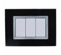 PLACCA PLACCHETTA COMPATIBILE VETRO BTICINO MATIX SUPPORTO 3 4 6 MODULI TASTI