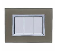 PLACCA PLACCHETTA COMPATIBILE VETRO BTICINO MATIX SUPPORTO 3 4 6 MODULI TASTI