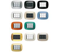 PLACCA PLACCHETTA PLACCHETTE COMPATIBILI PER SERIE AXOLUTE BTICINO COLORATE FORI