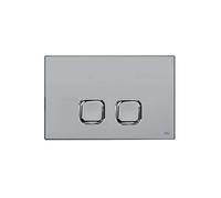 Placca Plain Cassetta Incasso Doppio Scarico Slim Cromo 070827 Oli