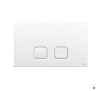 Oliver Placca di comando Plain Dual Doppio scarico Bianca 070826