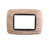 PLACCA PLASTICA 3P BOMBATA LEGNO SCURO