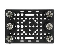 Placca portale in alluminio a V da 20 mm a 80 mm universale nero anodizzato stampante 3D con puleggia da 0,8 a 3,1 pollici stampante 3D CNC (puleggia nera)